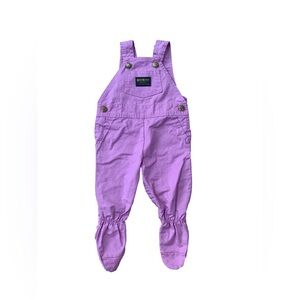 Vintage Oshkosh Size 6-9 Months Lavender Purple Footie Overalls